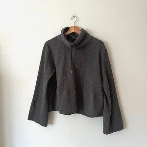 Lululemon Retreat Yourself Cowl Neck Pullover Heathered Dark Gray Women's M/L